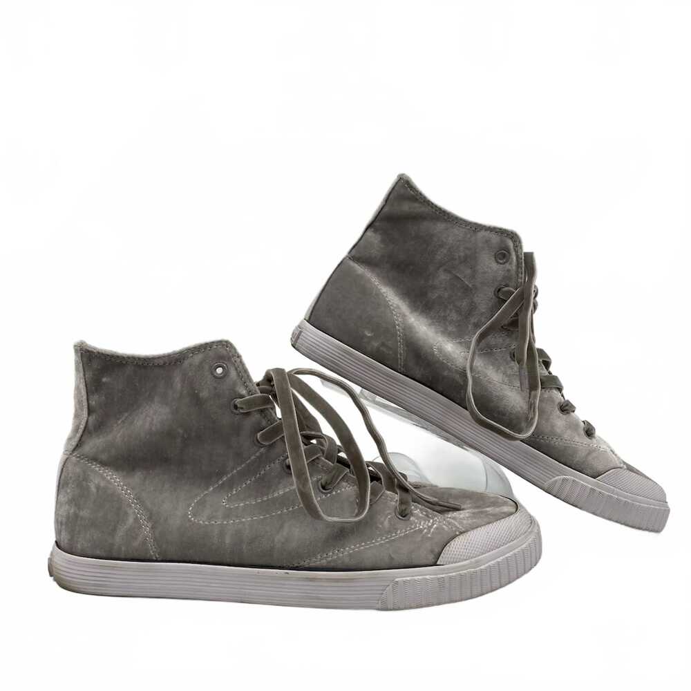 Tretorn Gray Sneakers Velvet High Top | Womens 9.5